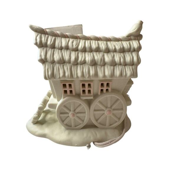 Dept 56 Snow Bunnies My Woodland Wagon Parked in Robins Nest Thicket in Box - Picture 9 of 11